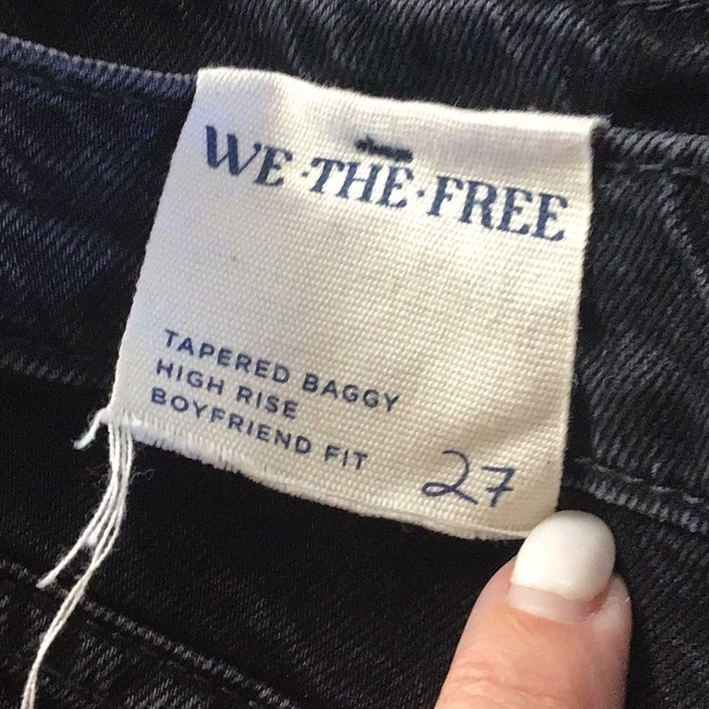 Free PEOPLE Tapered Baggy Boyfriend Jeans in Panther-Sizes 27 - Picture 6 of 10